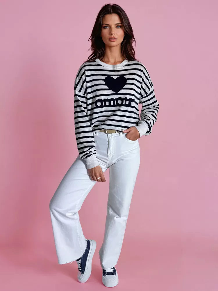 Sieviešu tumši zils džemperis Amour