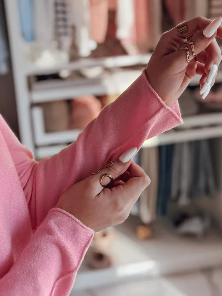 Sieviešu rozā plāns džemperis Otilija