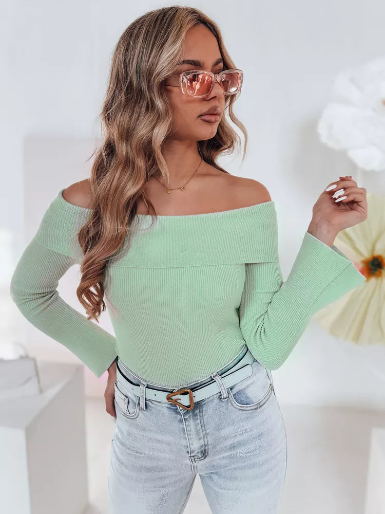 Sieviešu zaļš džemperis Rādīt