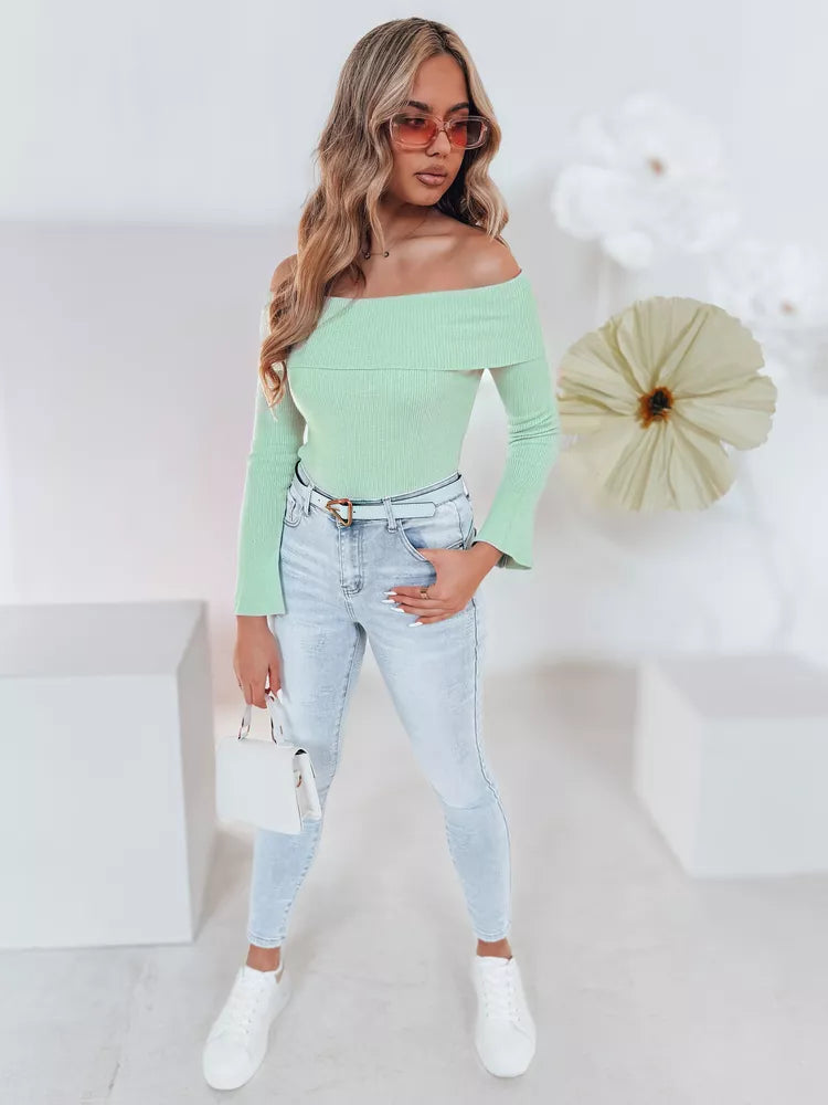 Sieviešu zaļš džemperis Rādīt