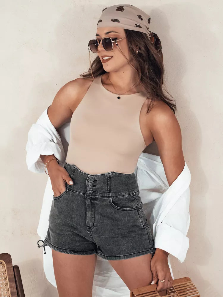 Sieviešu melni džinsa šorti Jeanlove