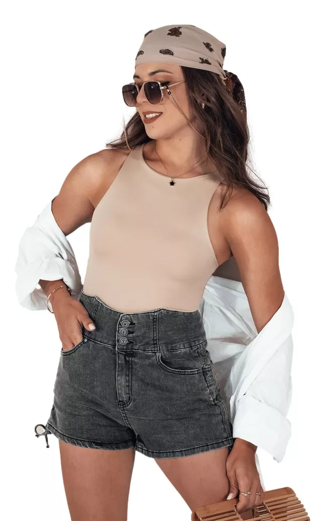 Sieviešu melni džinsa šorti Jeanlove