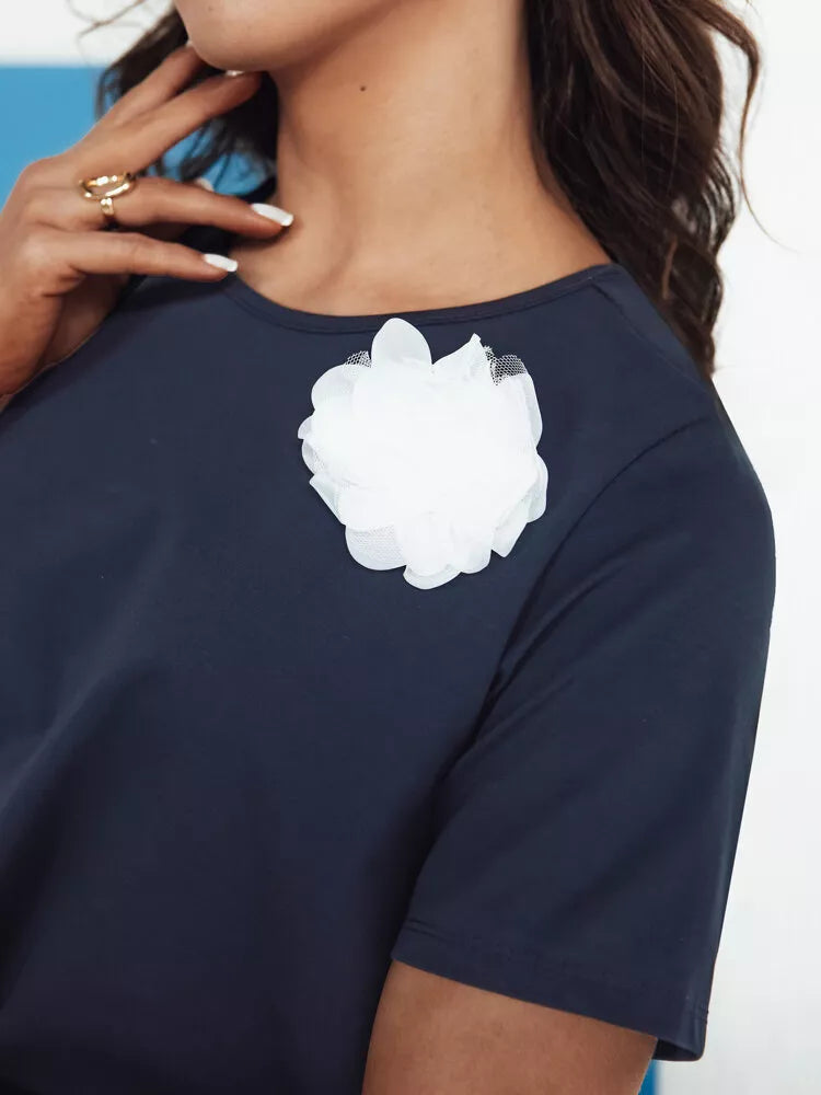 Sieviešu tumši zils T-krekls Binda