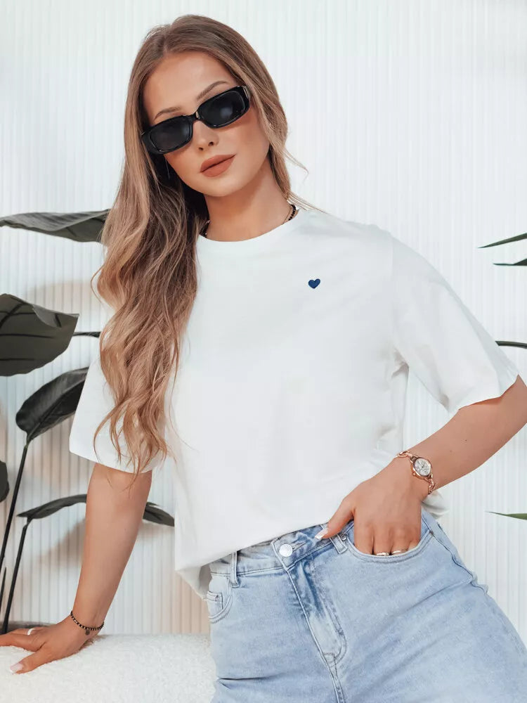 Sieviešu balts T-krekls Mila