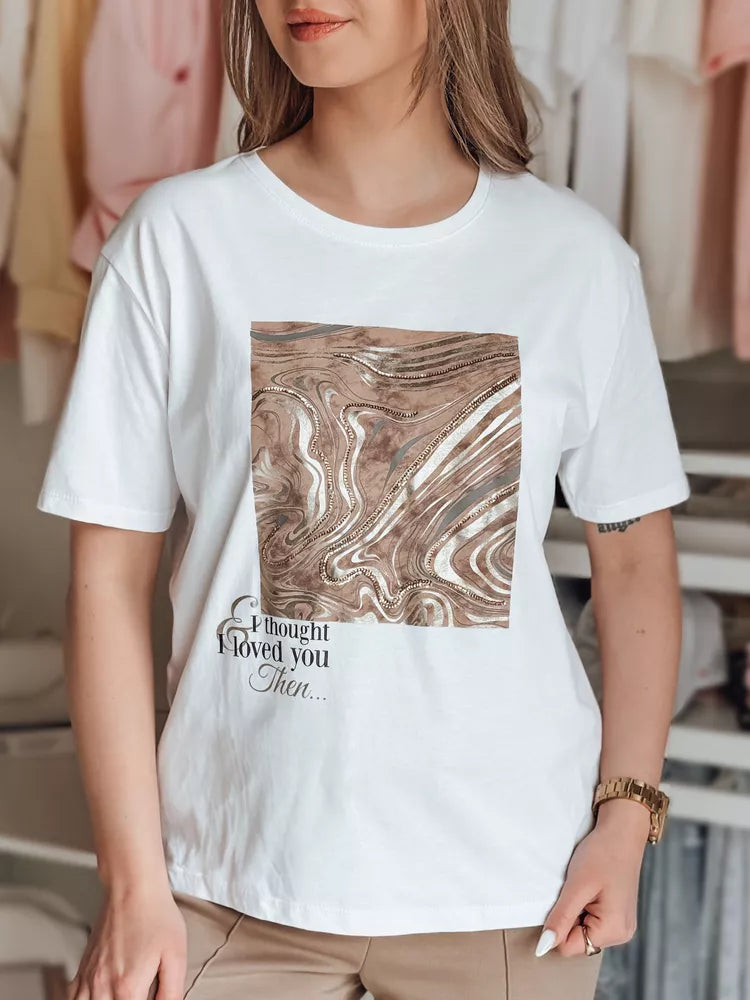 Sieviešu balts T-krekls Nivi