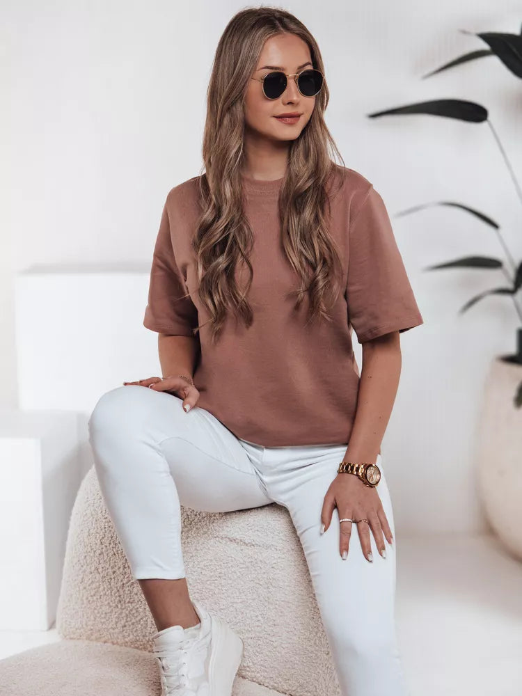 Sieviešu brūns T-krekls Silvi