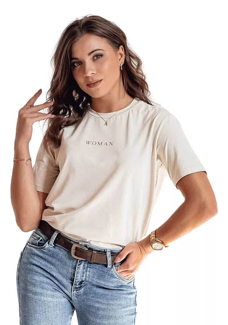 Sieviešu brūns T-krekls