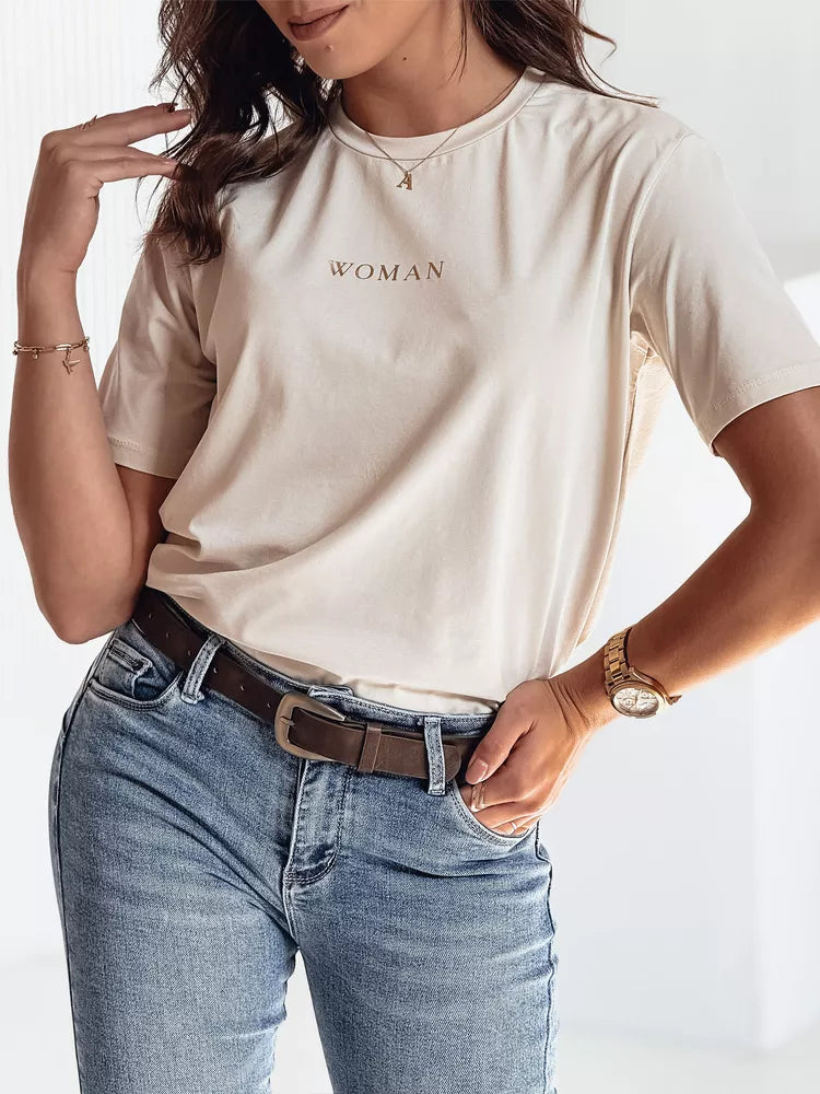 Sieviešu brūns T-krekls