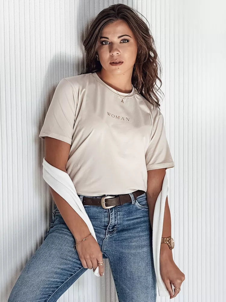 Sieviešu brūns T-krekls