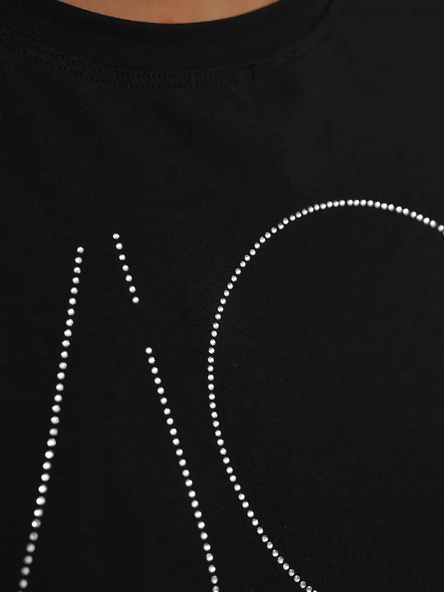 Sieviešu melns T-krekls "Cool"