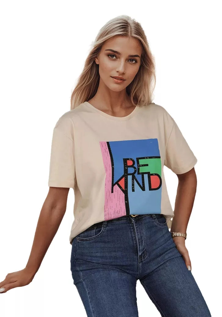 Sieviešu brūns T-krekls Kindbe