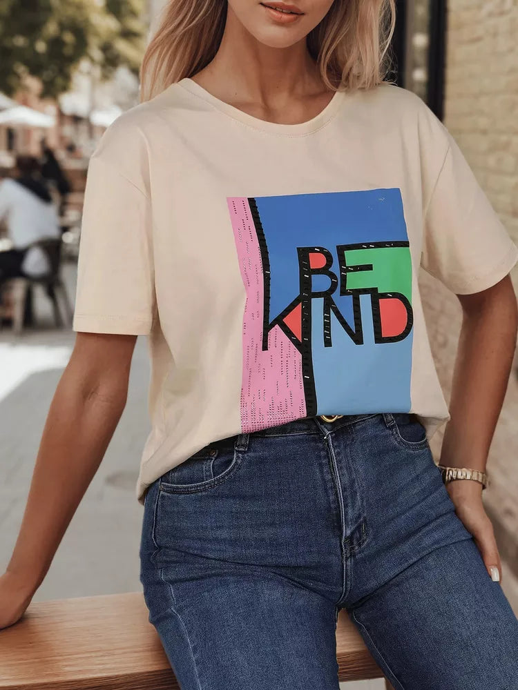 Sieviešu brūns T-krekls Kindbe