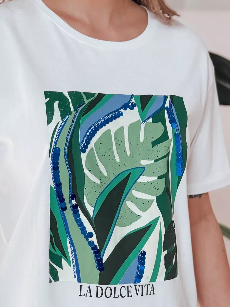 Sieviešu balts T-krekls Mumba