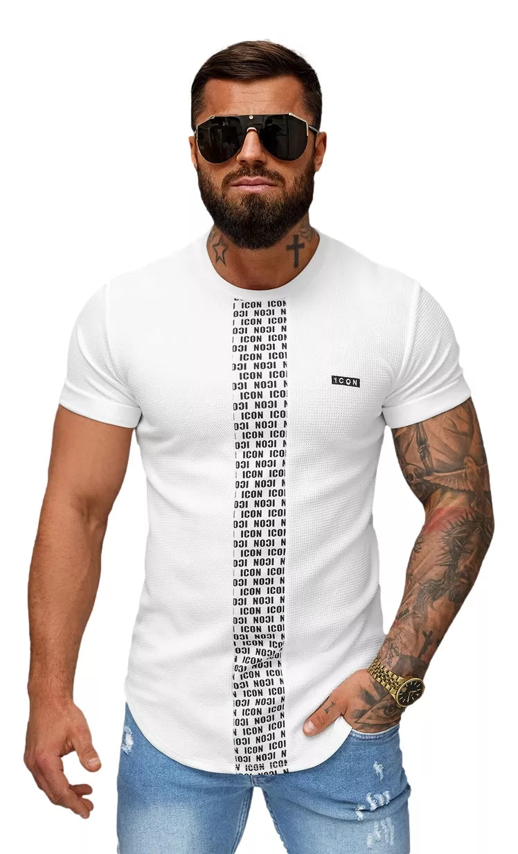 Vīriešu balts T-krekls Evin