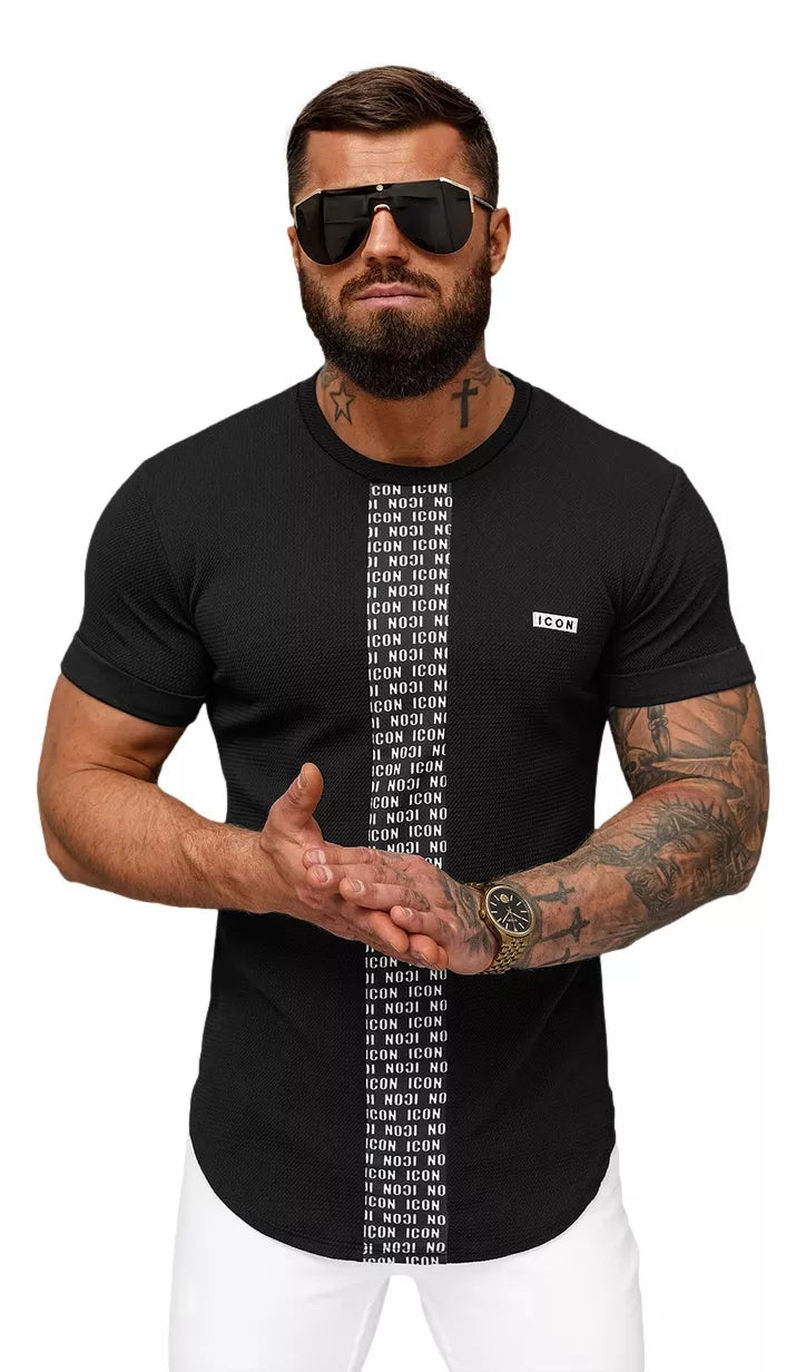 Vīriešu melns T-krekls Evin