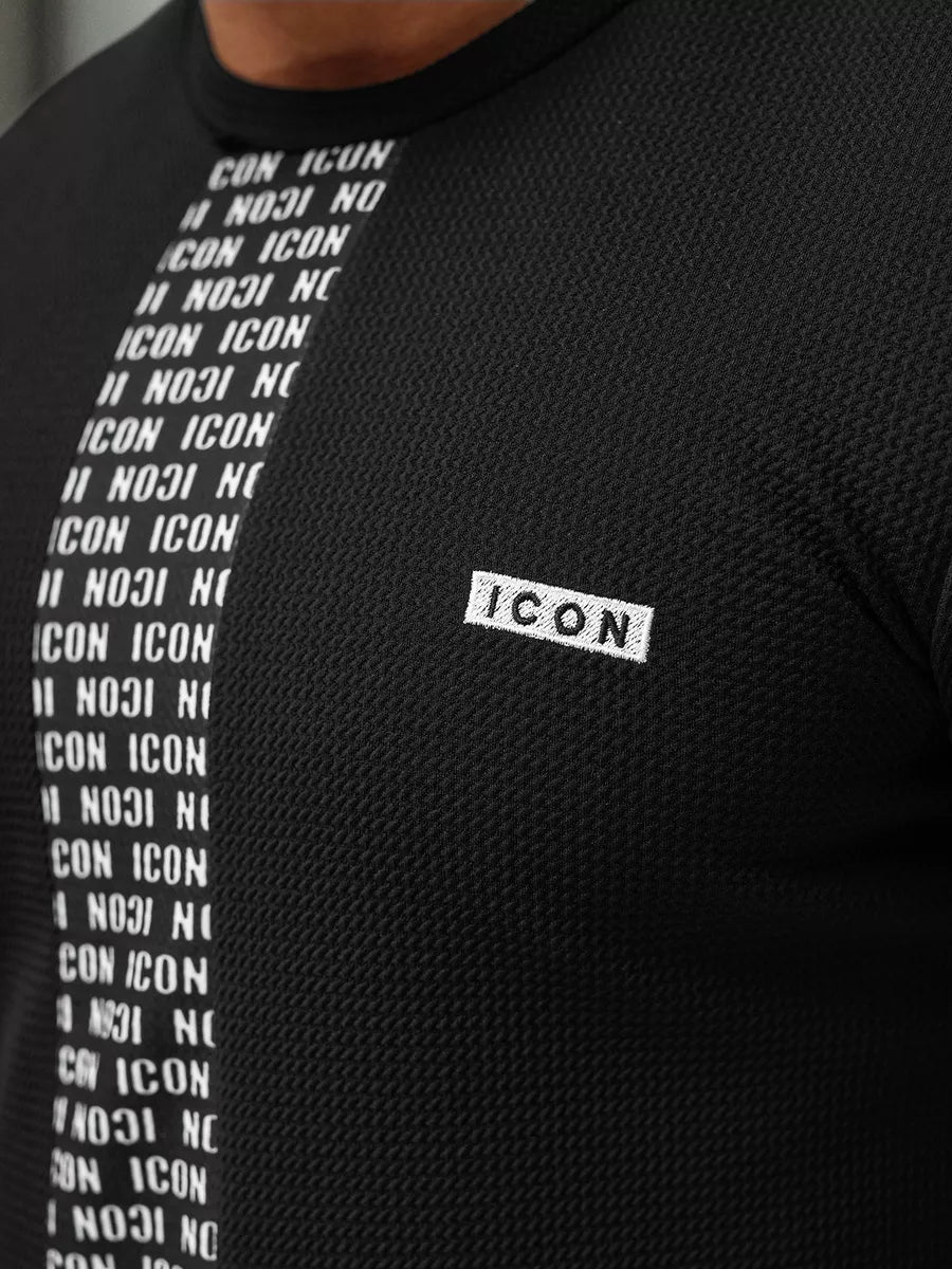 Vīriešu melns T-krekls Evin