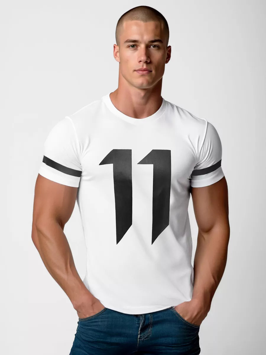 Vīriešu balts T-krekls Eleven