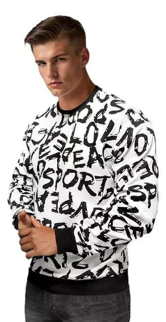 Vīriešu balts džemperis Bart