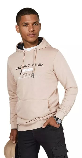 Vīriešu brūns džinsa kapučjakas