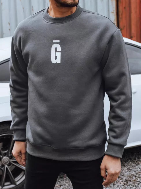 Vīriešu tumši pelēks džemperis Gala