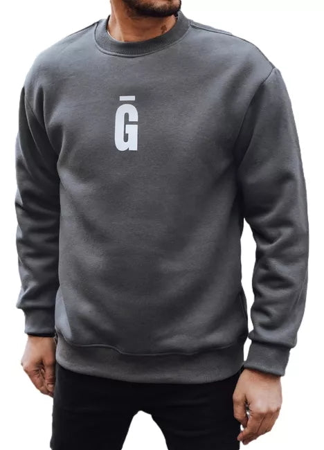 Vīriešu tumši pelēks džemperis Gala
