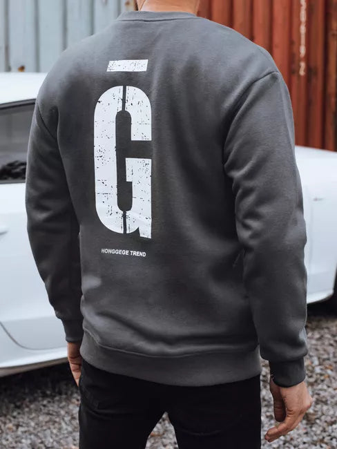 Vīriešu tumši pelēks džemperis Gala