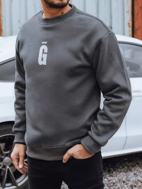 Vīriešu tumši pelēks džemperis Gala