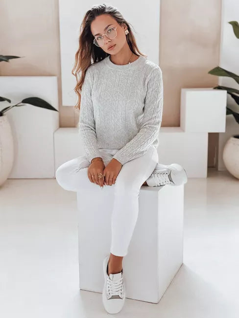 Sieviešu gaiši pelēks džemperis Bravina