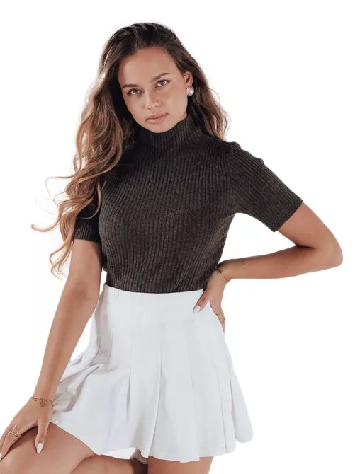 Sieviešu tumši brūns džemperis Bela