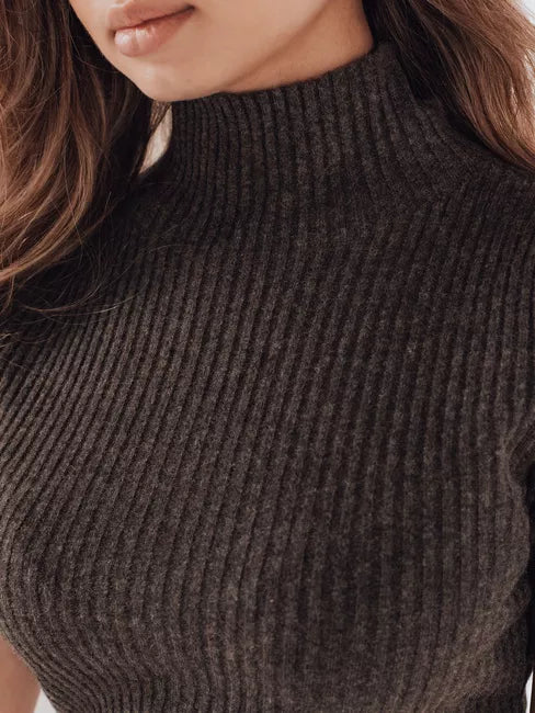 Sieviešu tumši brūns džemperis Bela