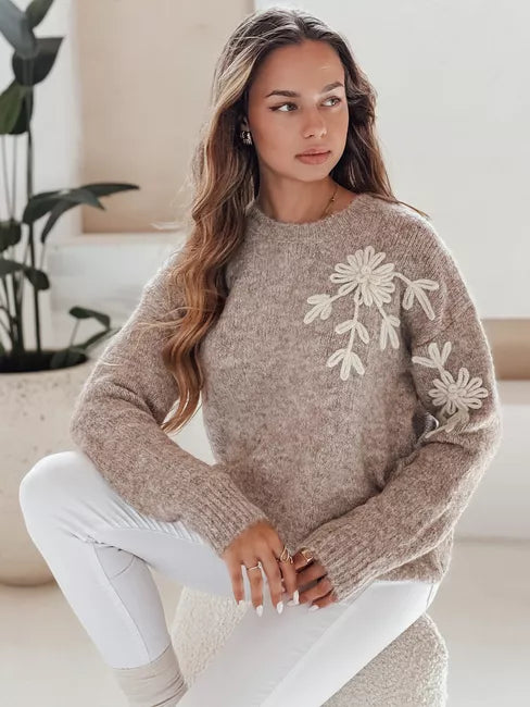 Sieviešu tumši brūns džemperis Daga