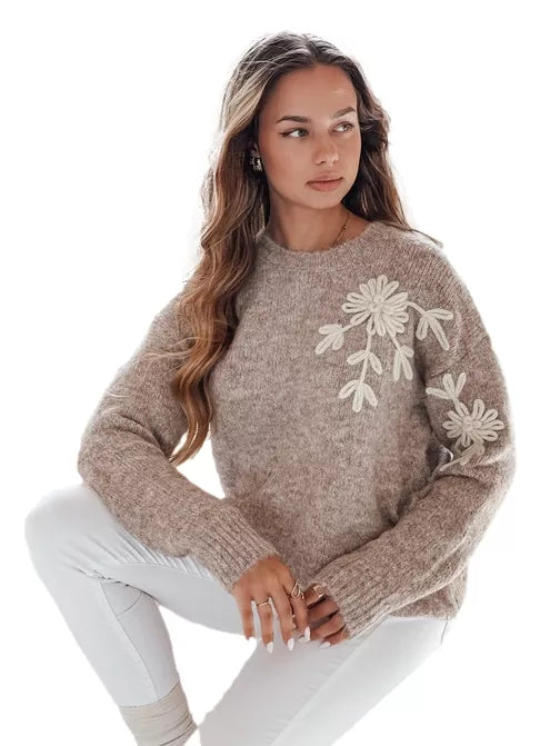 Sieviešu tumši brūns džemperis Daga