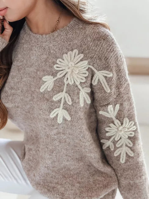 Sieviešu tumši brūns džemperis Daga