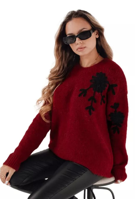 Sieviešu bordo džemperis Daga