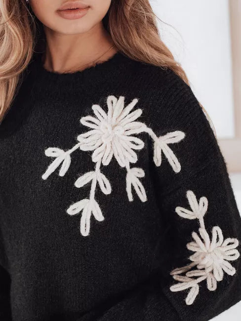 Sieviešu melns džemperis Daga