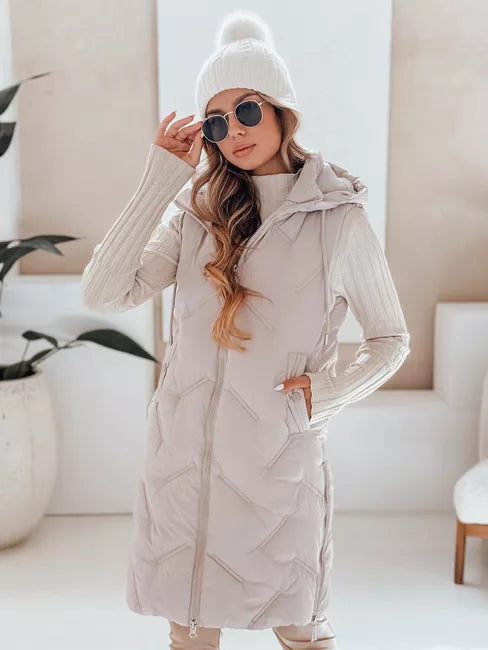 Sieviešu brūna garā veste Lino