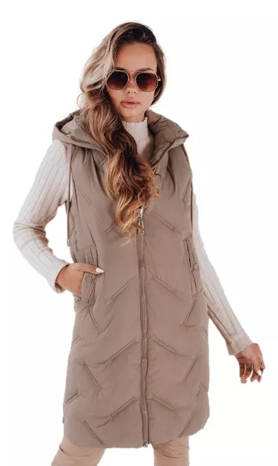 Sieviešu tumši brūna garā veste Lino