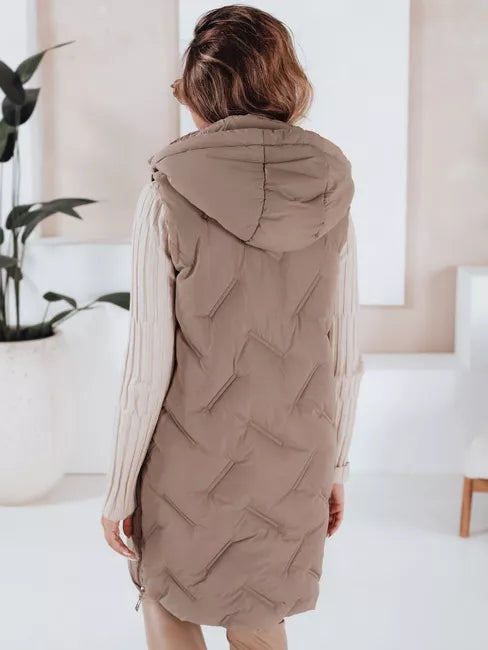 Sieviešu tumši brūna garā veste Lino