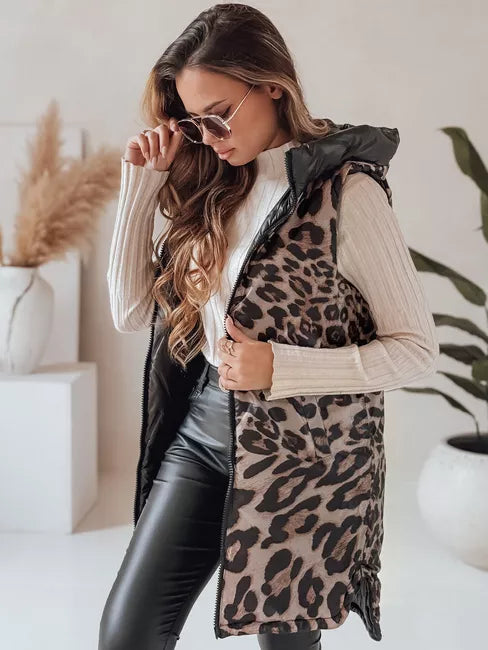 Sieviešu melna divpusēja veste Bora