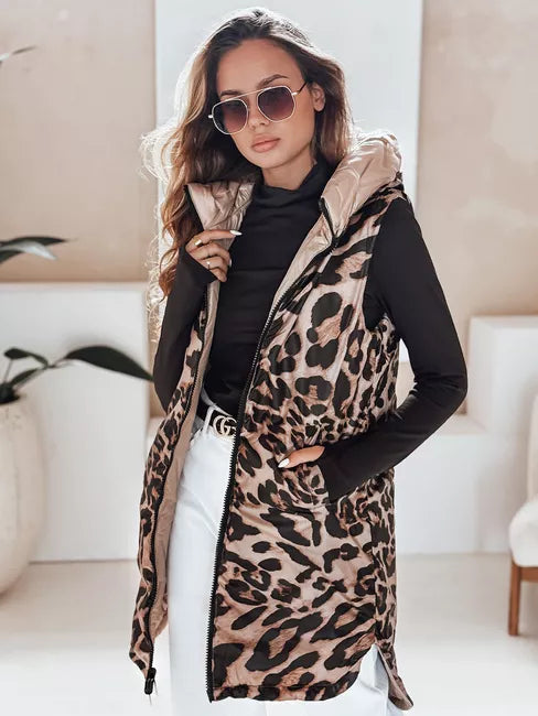 Sieviešu brūna divpusēja veste Bora