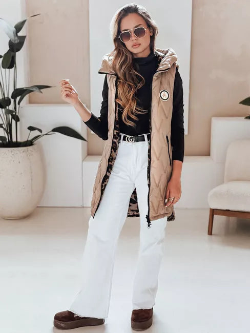 Sieviešu brūna divpusēja veste Bora