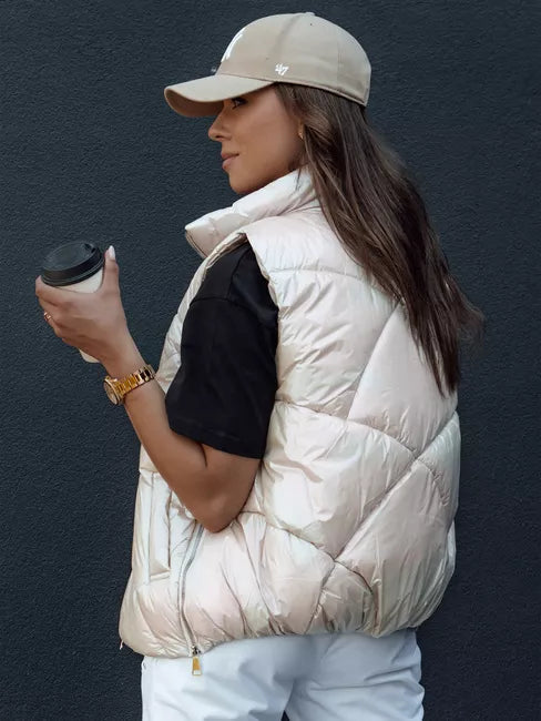 Sieviešu brūna spīdīga veste Bogo 