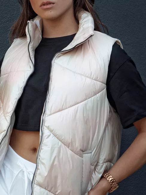 Sieviešu brūna spīdīga veste Bogo 