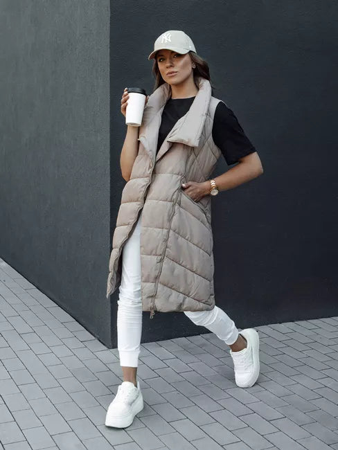 Sieviešu brūna veste bez kapuces Serkis