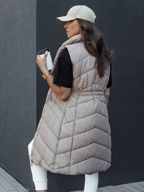 Sieviešu brūna veste bez kapuces Serkis