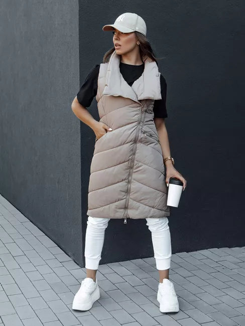 Sieviešu brūna veste bez kapuces Serkis