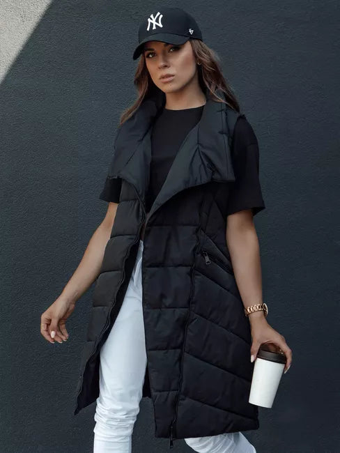 Sieviešu melna veste bez kapuces Serkis