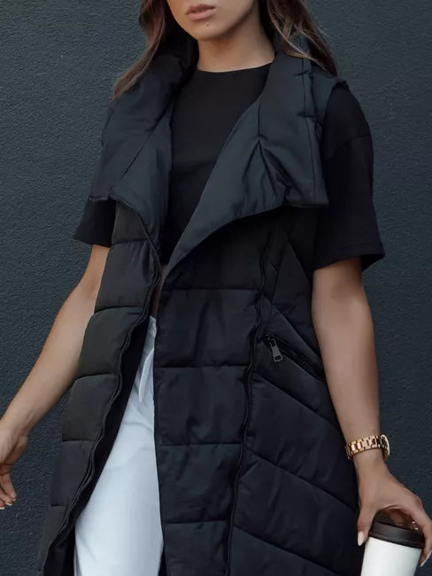 Sieviešu melna veste bez kapuces Serkis