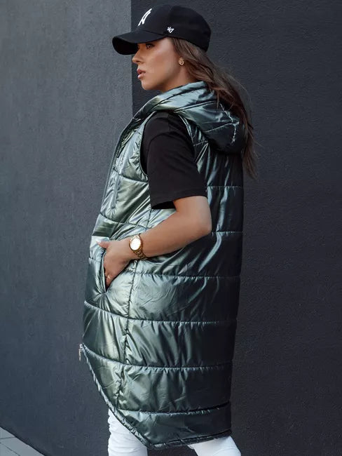 Sieviešu zaļa garā veste Meris 