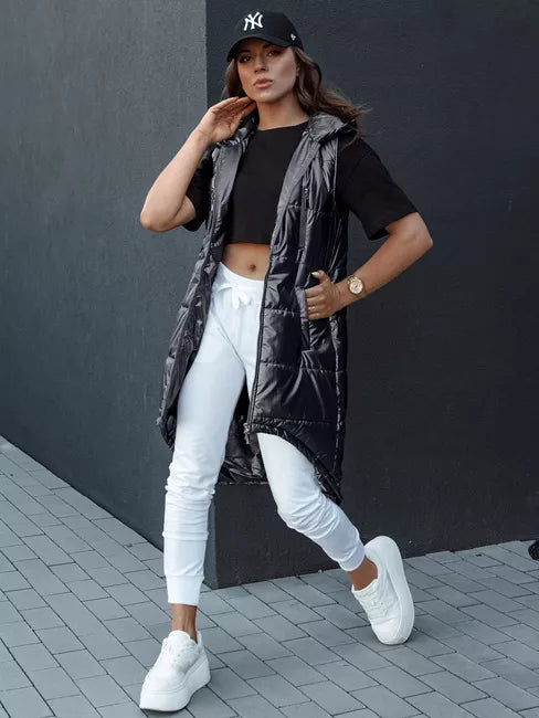 Sieviešu melna garā veste Meris 